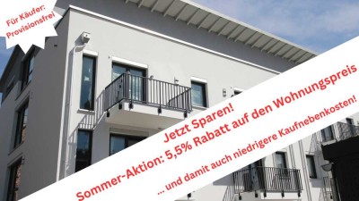 Barrierefrei - Nachhaltig - Neubau: 2-Zi. Wohnung 
ca. 82 m² mit Südbalkon und Keller in Germering