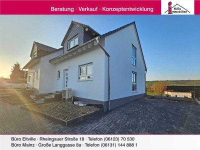 **Neubau-Erstbezug in Stadecken-Elsheim** Luxuriöse Doppelhaushälfte in gewachsener 1-A Wohnla