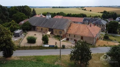 Charmantes denkmalgeschütztes Freigut mit Tiny House und genehmigten Sanierungsplänen