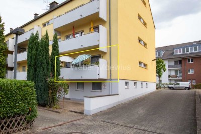 Helle 2-Zimmer-Wohnung (Hochparterre) mit Balkon