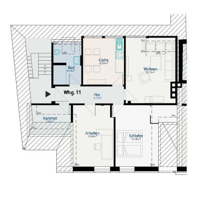 Moderne WG Wohnung mit Charme –im Dachgeschoss des "roten Hirschen" in Rheine
