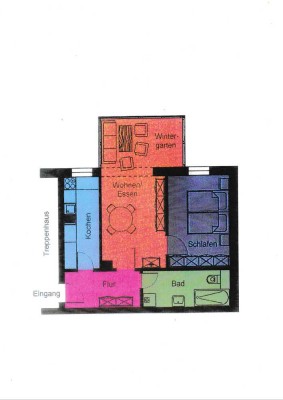 Sehr schöne 2-Raumwohnung mit Wintergarten