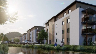 Neubau Wohnung mit zwei Zimmern und Balkon in Nordrach Erstbezug 01.09.2025