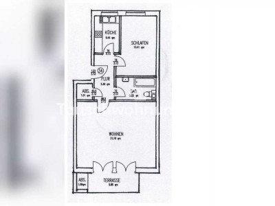Tauschwohnung: Sonnige 2 Zimmerwohnung mit Terasse