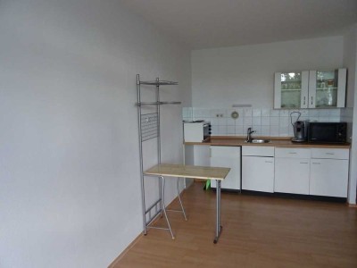 Teilmöblierte, renovierte 1-Zimmer-Wohnung mit Balkon und Einbauküche in Mainz-Marienborn