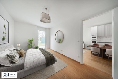 Riverside Living Alte Donau: Moderne 2-Zimmer-Eigentumswohnung mit Terrasse und Garten - PROVISIONSFREI!