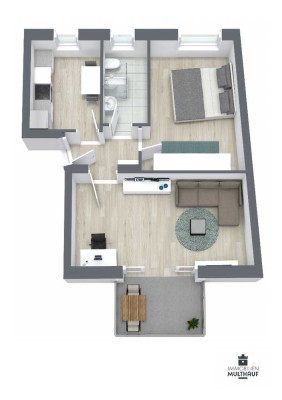 Gemütliche 2-Raum-Wohnung in ruhiger Lage