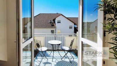 Bezugsfrei: Schicke, helle Maisonettewohnung mit Dachstudio, Balkon und Stellplätzen!