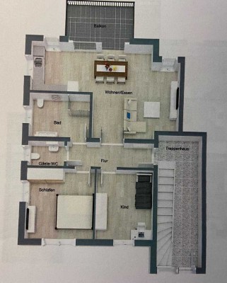 Neuwertige 3‑Zimmer Wohnung mit Balkon in Mudau