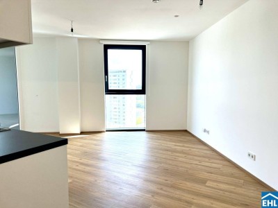 Urbaner Komfort im High Five ++ 2 Zimmer Wohnung mit Loggia ++ Yogaraum und Home Office-Bereich!