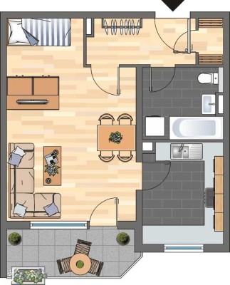 Demnächst frei! 1 Zimmer Wohnung in Kaiserslautern