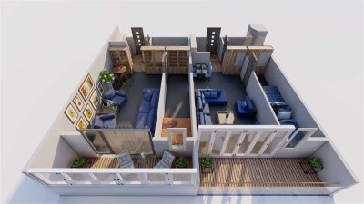 Möblierte 45qm Wohnung in Ostseenähe nur 10 FussMin zum Meer