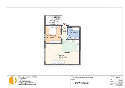 2 Zimmer Wohnung im Erdgeschoss