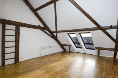 Für Fitte: Charmante Dachwohng. in Hofanlage m. vielen Einbauten