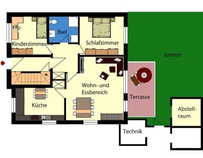 Moderne Erdgeschosswohnung in ruhiger Lage von Metelen – 3 Zimmer, Terrasse und Garten !