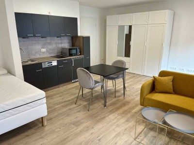 Moderne 1-Zimmer-Neubauwohnung mit Balkon