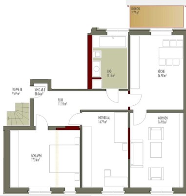 Sanierte 3 Zimmer Wohnung Nähe Südpark