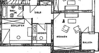 Möblierte 2-Zimmer-Wohnung mit Balkon in Schwandorf