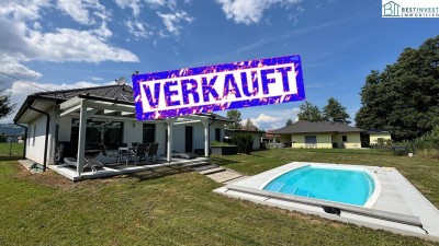 Bungalow mit Pool &amp; Garten - Nahe Golfplatz *Videorundgang*