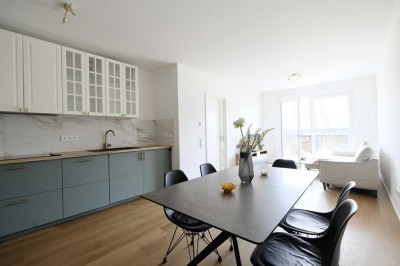 Smart Living in Düsseldorf-Heerdt – 2-Zimmer mit EBK & Balkon im Neubauquartier, teilmöbliert