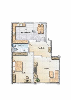 Ihr Mieter ist schon da ... 
Großzügige 2 Zimmer- City- Wohnung ...