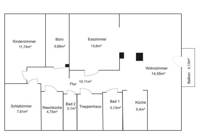 5-Raum-Dachgeschosswohnung mit Balkon in Bayreuth