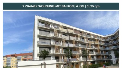 Neubau (2024) 2-Zimmer-Wohnung Südost Balkon zum Innenhof im 4. Stock. Barrierefrei direkt an U2