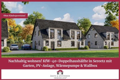 Nachhaltig wohnen! KfW-40-Doppelhaushälfte in Sereetz mit Garten, PV-Anlage, Wärmepumpe & Wallbox!