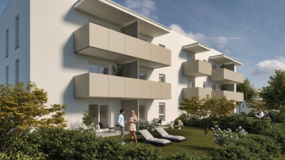Moderne Gartenwohnung in Hofkirchen: Erstbezug, Terrasse, Stellplatz - nur 381,64 €!