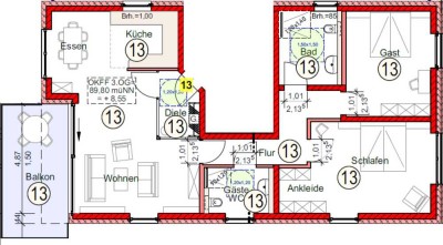 Penthousewohnung in ruhiger, zentraler Lage
