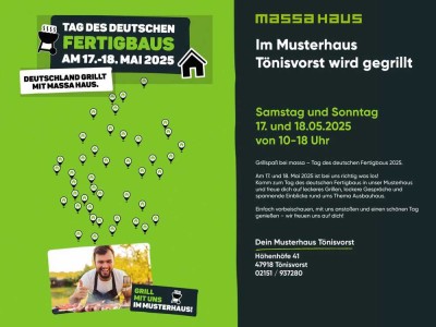 Besuchen Sie uns im Musterhaus Tönisvorst! Am 17. und 18. Mai laden wir herzlich ein!