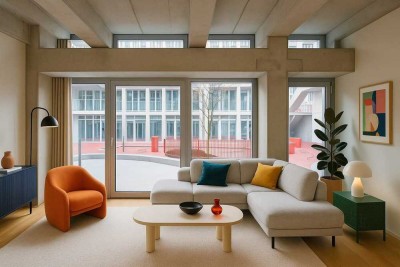 Stilvolles Studio-Apartment mit Einbauküche, bodentiefen Fenstern und Freisitz - Jetzt einziehen!