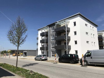 Sonnige helle 2-Zimmer-Neubau-Wohnung mit großem überdachten Südbalkon!