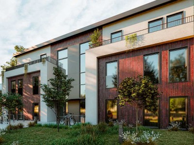 Exklusive 4-Zimmer-Neubauwohnung mit Terrasse, Gartenanteil & Tiefgaragenstellplatz!