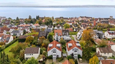 180 Grad Ausblick auf den Bodensee 
Außergewöhnliche 3,5-Zimmer-DG-Wohnung in Meersburg