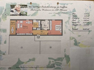 Betreutes Wohnen 60+ Komfortable 2-Zimmer-Wohnung Pferde am Dierig-Park