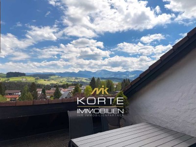 Gepflegtes 1-Zimmer-Apartment mit Hochgrat-Blick 
 in Oberreute im Allgäu