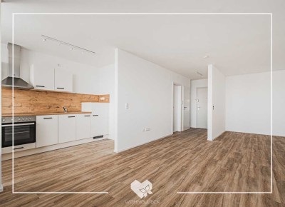 WEITBLICK: STILVOLLE 1,5-ZIMMER-WOHNUNG IM 18. STOCK MIT BALKON IN HAUNSTETTEN