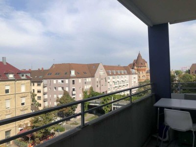 mobilierte 1,5-Zimmer-Wohnung in Karlsruhe Zentrum mit Balkon