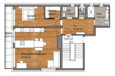 hochwertige 2-Zimmer-Wohnung in Brixlegg