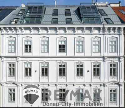 "Altbauwohnung mit Terrasse, 3 Schlafzimmer, 2 Bäder, wunderschönes Haus, gleich bei Urania"