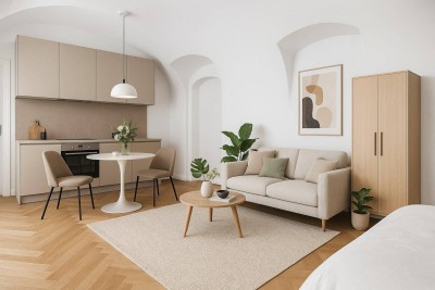 Hofseitiges Apartment mit schöner Gewölbedecke! Für Kurzzeitvermietung geeignet!