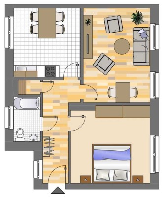 2-Zimmer-Wohnung in Herne Sodingen im EG