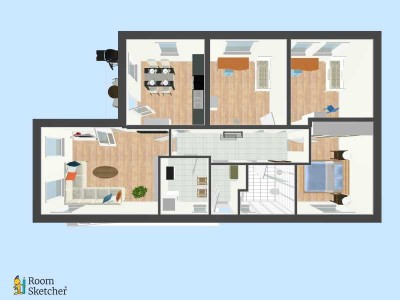 4-Raum-OG-Wohnung mit gehobener Innenausstattung mit Balkon und Einbauküche im Seebad Lubmin