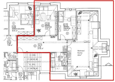 Teilmöblierte 3,5-Zimmer-DG-Wohnung mit EBK und großer Dachterrase