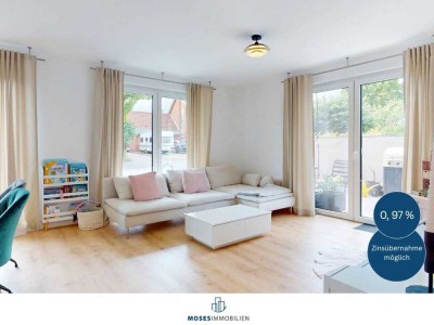 Alte Südstadt: Hochwertige, barrierefreie 4-Zimmer-EG-Wohnung mit Terrasse & Gartenanteil