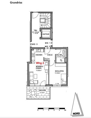 Exklusive 2 Zi. Whg. mit Südbalkon, Einbauküche, Duschbad, FB-Hzg., in ruhiger Lage