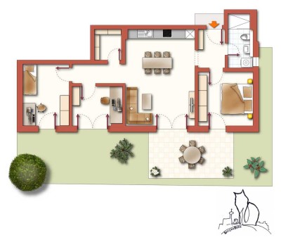 Erdgeschoss Haus A – der Willy