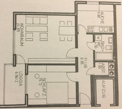 2-Zi-Wohnung in Rottendorf (Hochhaus Parksiedlung)