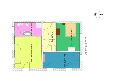 Schöne 2-Raum-Wohnung für Single oder kleine Familie - schnelles Internet vorbereitet